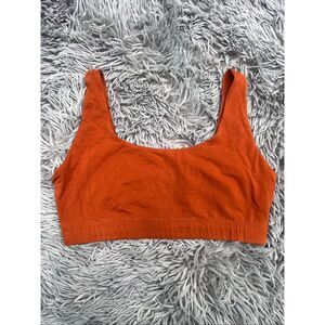 Everlane NWOT The Cotton Scoop Neck Unpadded Tank Bra Size Small